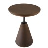 Round brown concrete side table, 40cm diameter | Macabane