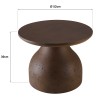 Table basse ronde en béton marron D52cm | Meubles Macabane