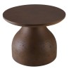 Table basse ronde en béton marron D52cm | Meubles Macabane