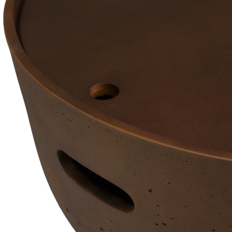 Table basse ronde en béton marron D58cm | Macabane
