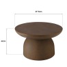 Round brown concrete coffee table, 70cm diameter | Macabane Furniture