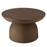 Table basse ronde en béton marron D70cm | Meubles Macabane