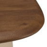 Mesa de centro 70x70cm de mango pie de metal marfil | Macabane