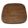 Mesa de centro 70x70cm de mango pie de metal marfil | Macabane
