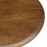 40x40 side table in mango wood with ivory-coloured legs | Macabane