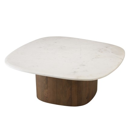 Coffee table, 80x75 cm, with white marble top | Macbane Furniture
