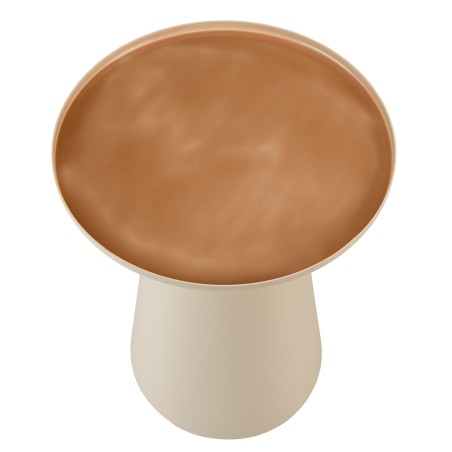 Tavolino d'appoggio 40x40 cm con piano marrone