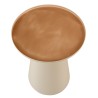 Tavolino d'appoggio 40x40 cm con piano marrone