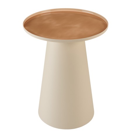 Tavolino d'appoggio 40x40 cm con piano marrone