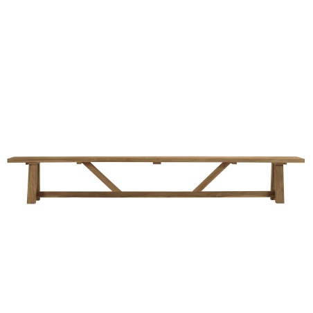 3-metre recycled teak garden bench | Macabane Furniture