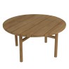 Table basse de jardin ronde en teck recylé | Meubles Macabane