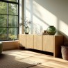 Dressoir naturel met 4 deuren | Macabane Meubelen