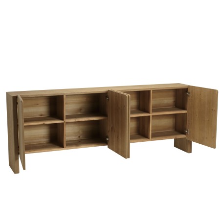 Natural-coloured sideboard with 4 doors | Macabane Furniture