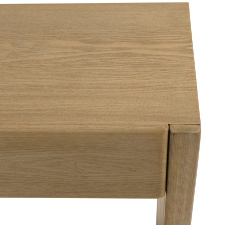 Consola 3 cajones diseño redondeado color natural | Muebles Macabane