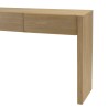 3-drawer console table with rounded design in a natural finish | Macabane Furniture