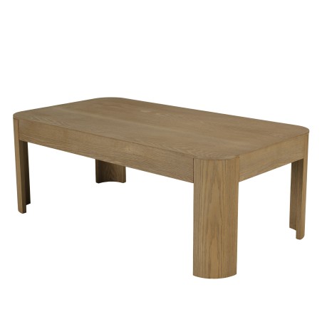 Rectangular coffee table in natural finish | Macabane Furniture