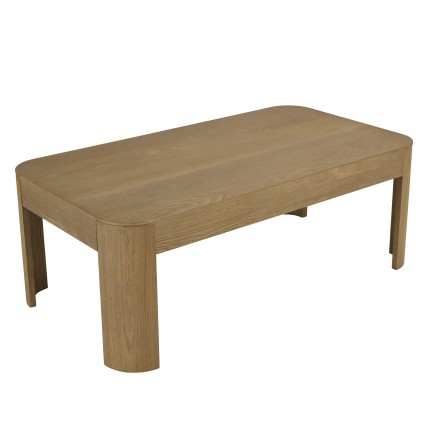 Rectangular coffee table in natural finish | Macabane Furniture