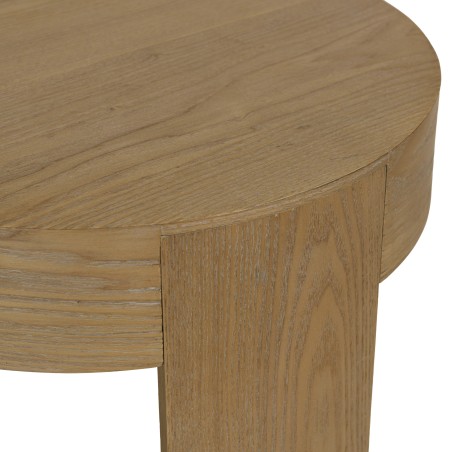 Runder Beistelltisch Holz naturfarben | Macabane Möbel