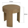 Runder Beistelltisch Holz naturfarben | Macabane Möbel