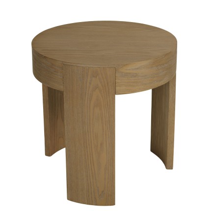 Table d'appoint ronde bois couleur naturelle | Meubles Macabane