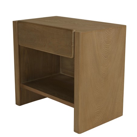 Nachtkastje van naturelkleurig hout - Macabane Meubelen