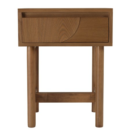 Wooden bedside table with rounded design | Macabane Furniture