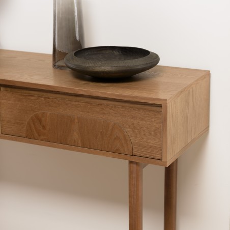 Consolle in legno color naturale 2 cassetti - Mobili Macabane
