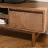 Natural-coloured TV stand with rounded design | Macabane Furniture