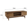 Mueble TV color natural motivo redondeado | Muebles Macabane