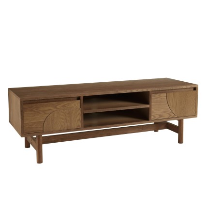 Meuble TV couleur naturelle motif arrondi | Meubles Macabane