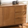 Dressoir van naturelkleurig hout met 3 lades | Macabane Meubelen