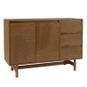 Dressoir van naturelkleurig hout met 3 lades | Macabane Meubelen