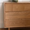 Natural-coloured wooden chest of drawers with 3 drawers | Macabane Furniture