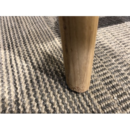 SECOND-HAND - Set of 2 teak and rattan garden lounge chairs with a textured finish