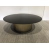 Table basse ronde 110x110cm plateau en fer noir | Seconde vie