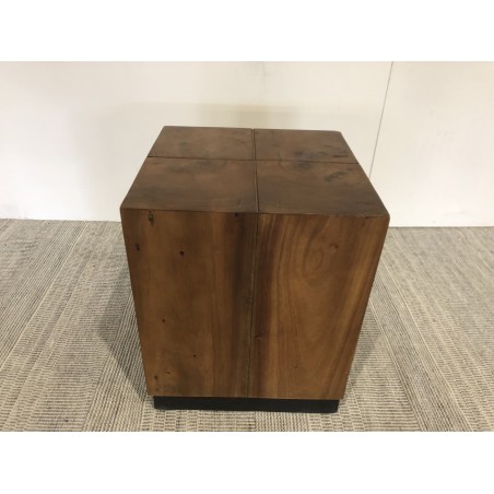 SECONDE MAIN - Table d'appoint carrée SAM bois Suar 38x38cm