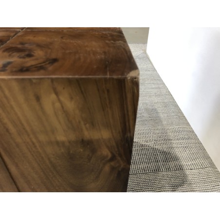 SECONDE MAIN - Table d'appoint carrée SAM bois Suar 38x38cm
