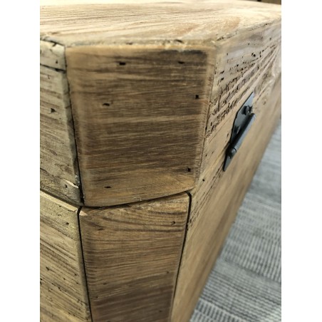 SECONDE MAIN - Coffre rangement marron bois