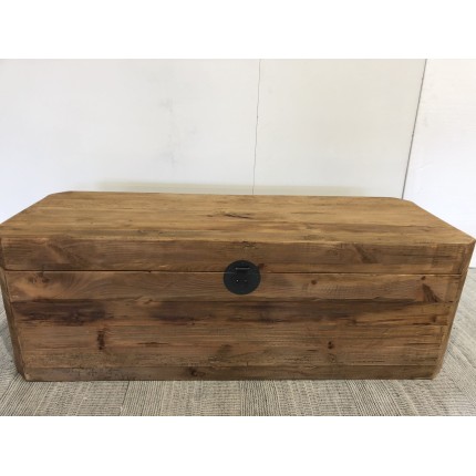 SECONDE MAIN - Coffre rangement marron bois