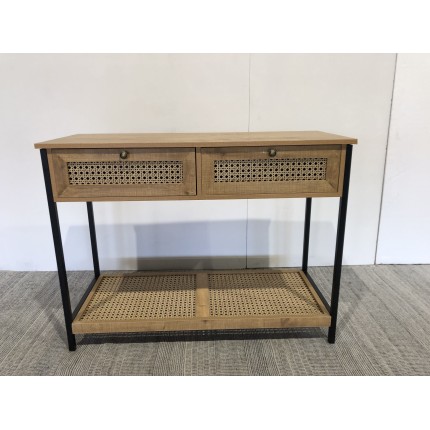 SECOND HAND -  Brown Console Table with 2 Drawers and 1 Shelf | Trendy Design