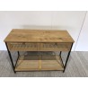 SECOND HAND -  Brown Console Table with 2 Drawers and 1 Shelf | Trendy Design