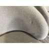 Lot de 2 chaises tissu écru dossier arrondi pieds acier noir | Seconde main