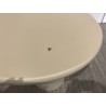Organic-shaped coffee table in beige with concrete effect | Ugo Collection