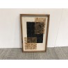 SECONDE MAIN - Décoration murale - Mosaïque beige/noire 42x62cm