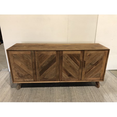 Buffet marron 4 portes bois Pin recyclé - Seconde Main
