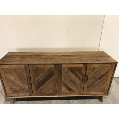 Second Hand - Brown 4-Door Sideboard in Recycled Pine