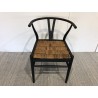 Chaise noire en bois de teck recyclé - Seconde Main