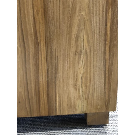 Brown TV cabinet with 3 teak wood drawers | Second-hand