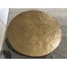 Table basse coque ronde doré antique | Seconde Main