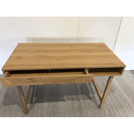 Bureau couleur naturelle 1 tiroir décor motif arrondi 1 niche - Seconde Main